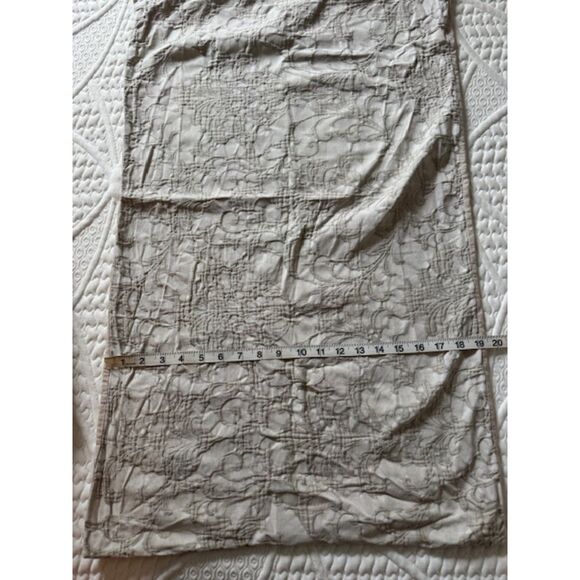 Rachel Zoe Los Angeles Cotton Embroidered Duvet Cover and 2 shams, King, Beige - Picture 6 of 11